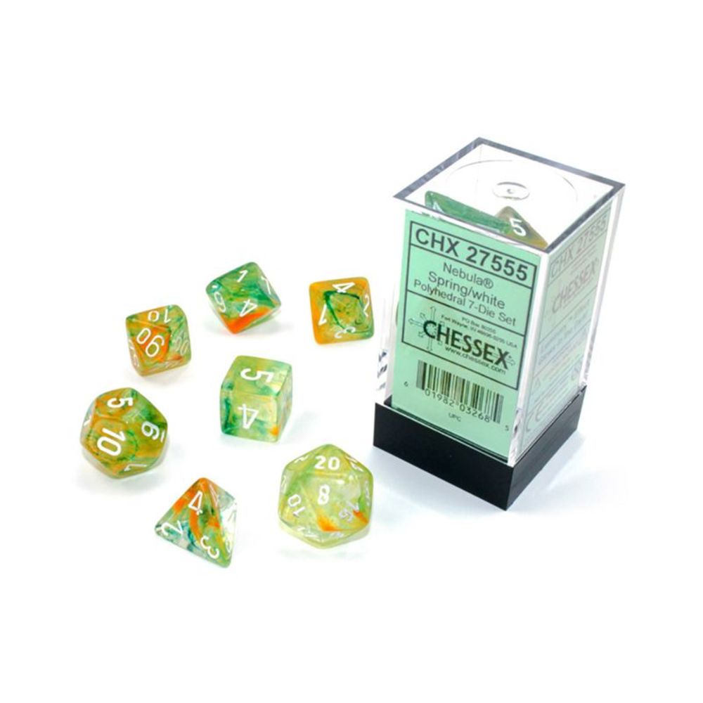 Chessex Nebula Spring/white Polyhedral 7-Die Set